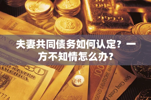 北京夫妻共同债务如何认定？一方不知情怎么办？