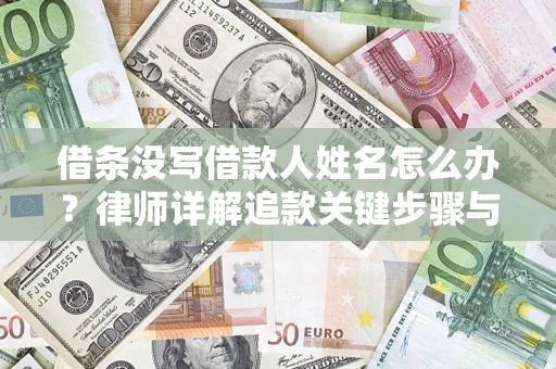 北京借条没写借款人姓名怎么办？律师详解追款关键步骤与证据链构建