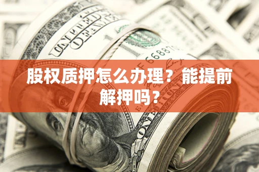 北京股权质押怎么办理？能提前解押吗？